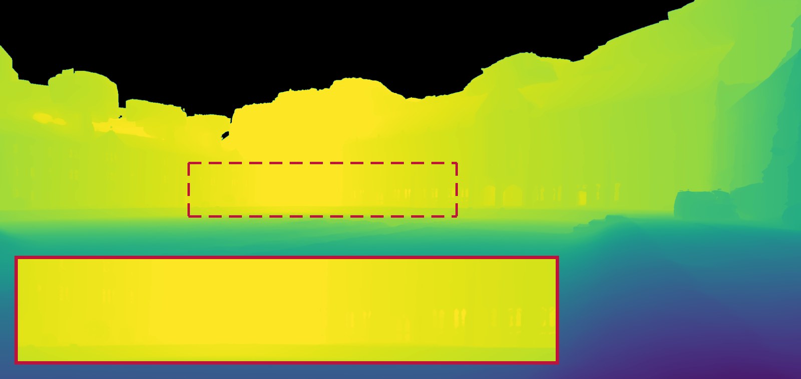 With occupied voxel guidance, depth